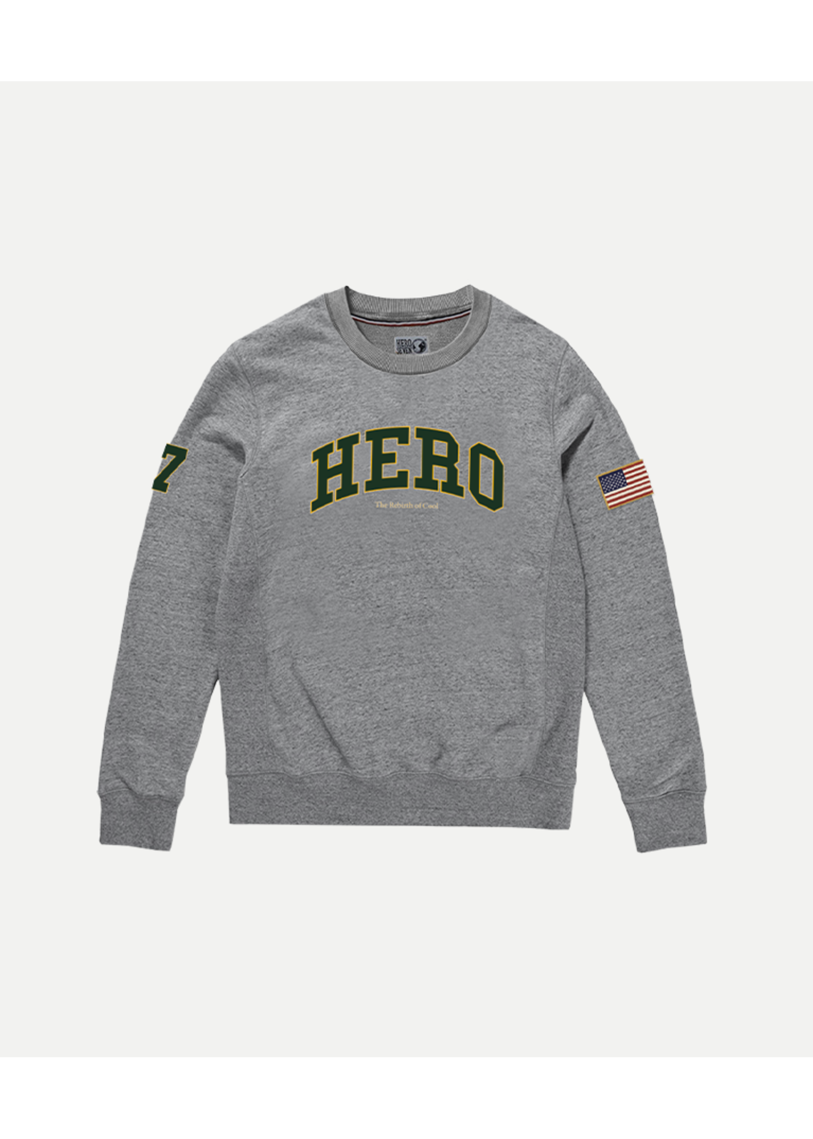 HEROSEVEN Heroseven - Vermont retro sweater - Grijs