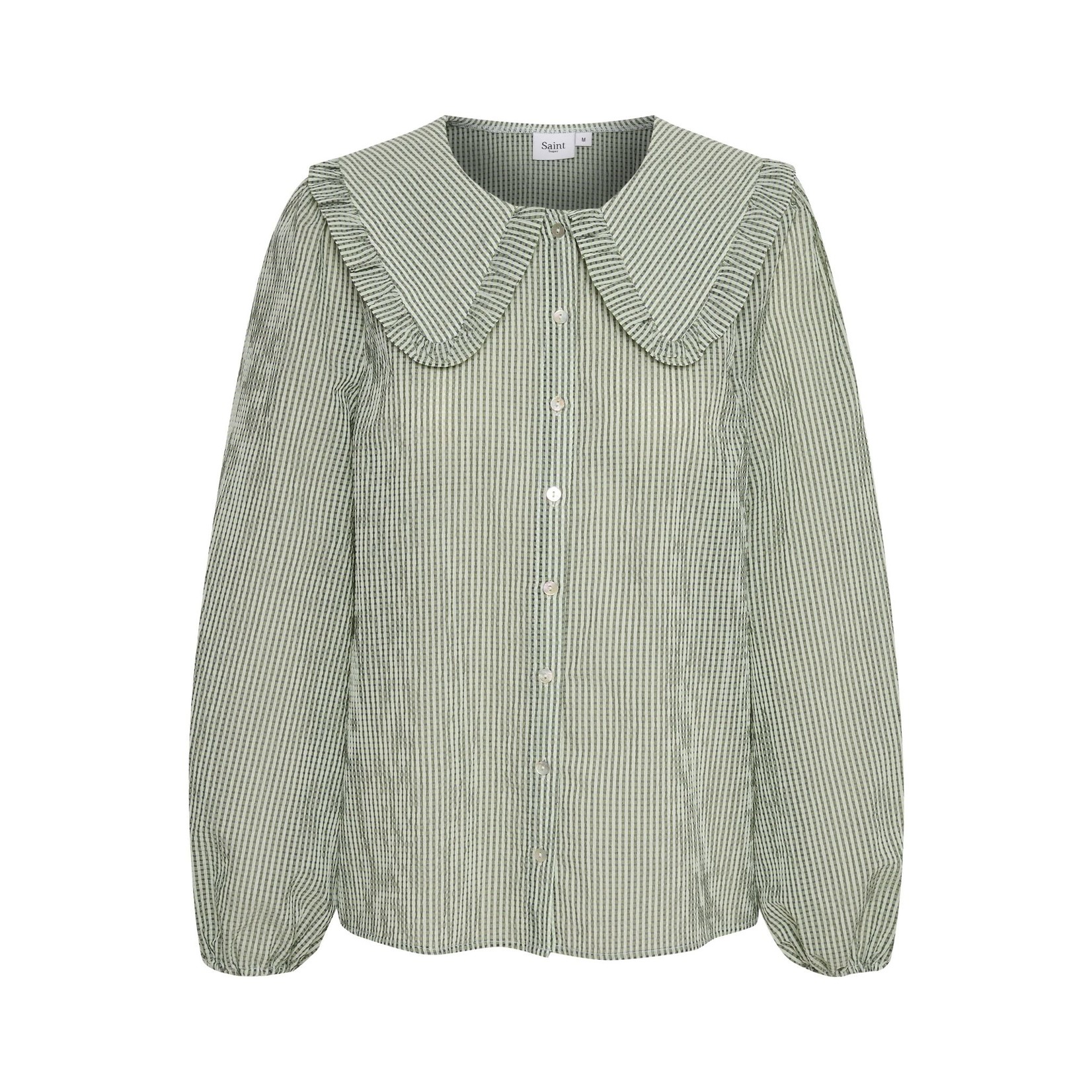 Saint Tropez Saint Tropez - Perri blouse met kraag  - Loden Forest