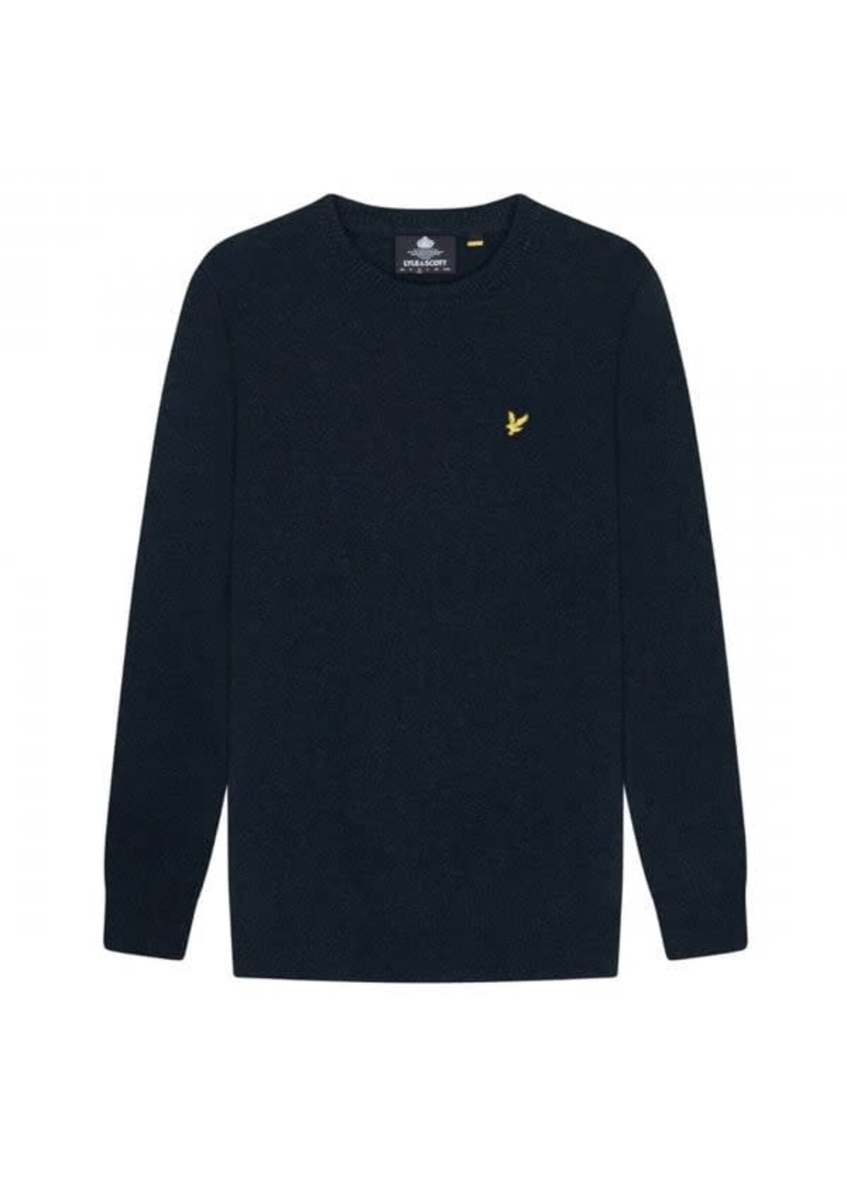 Lyle & Scott Lyle&Scott  - Trui met 'Shaker Stitch' - Donkerblauw