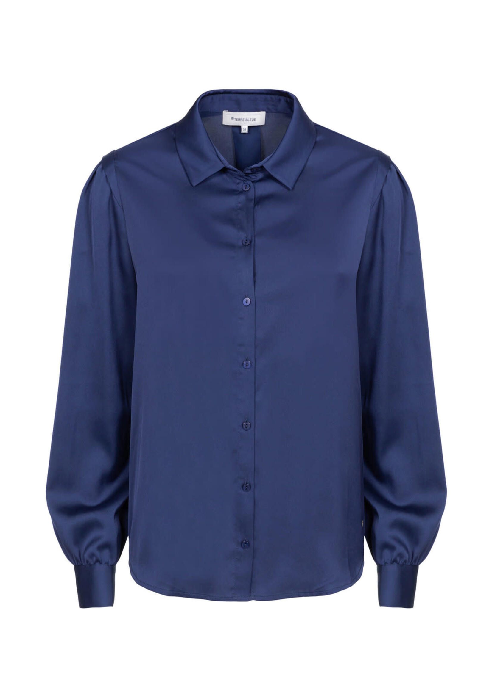 Terre Bleue Terre Bleue - France blouse met satijnlook -  Blush