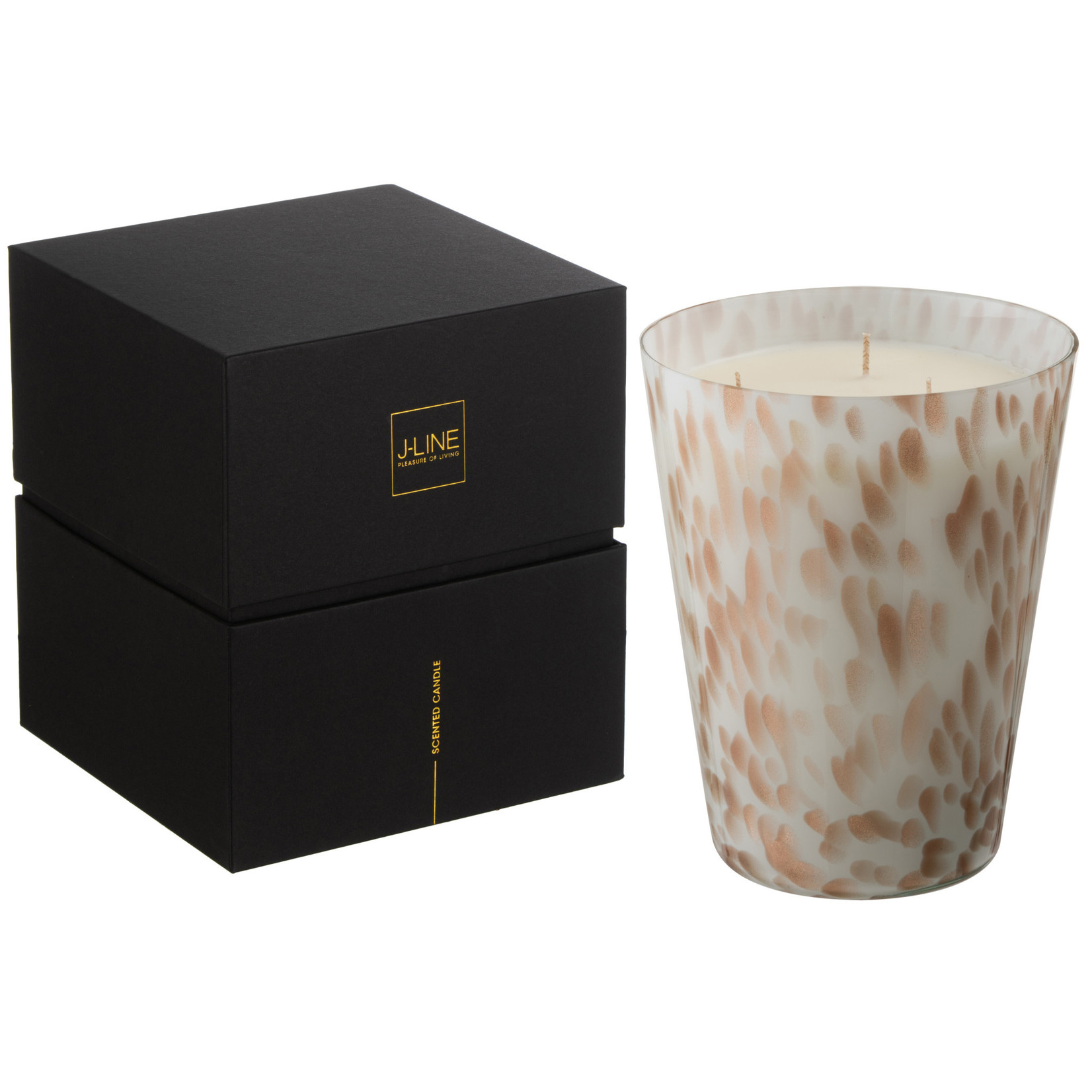 J-LINE J-LINE - Geurkaars 'NOA' - Wit/Goud