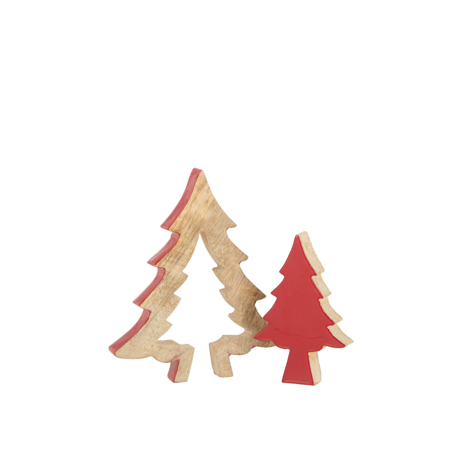 J-LINE J-LINE - Puzzel Kerstboom - Mango/Rood