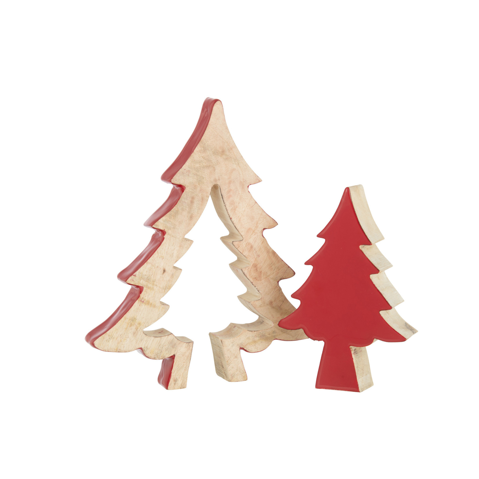J-LINE J-LINE - Puzzel Kerstboom - Mango/Rood