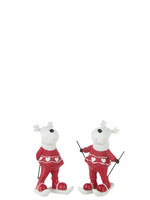 J-LINE J-LINE - Set Rendier Ski  - Wit/Rood