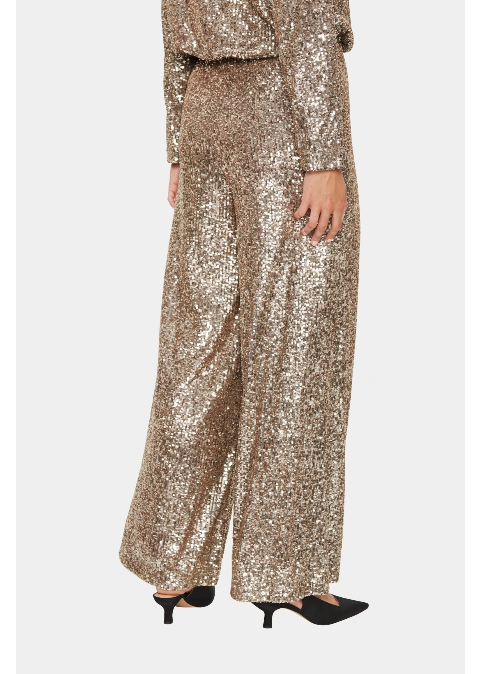 Saint Tropez Saint-Tropez - Reyana Broek - Taupe/Glitter