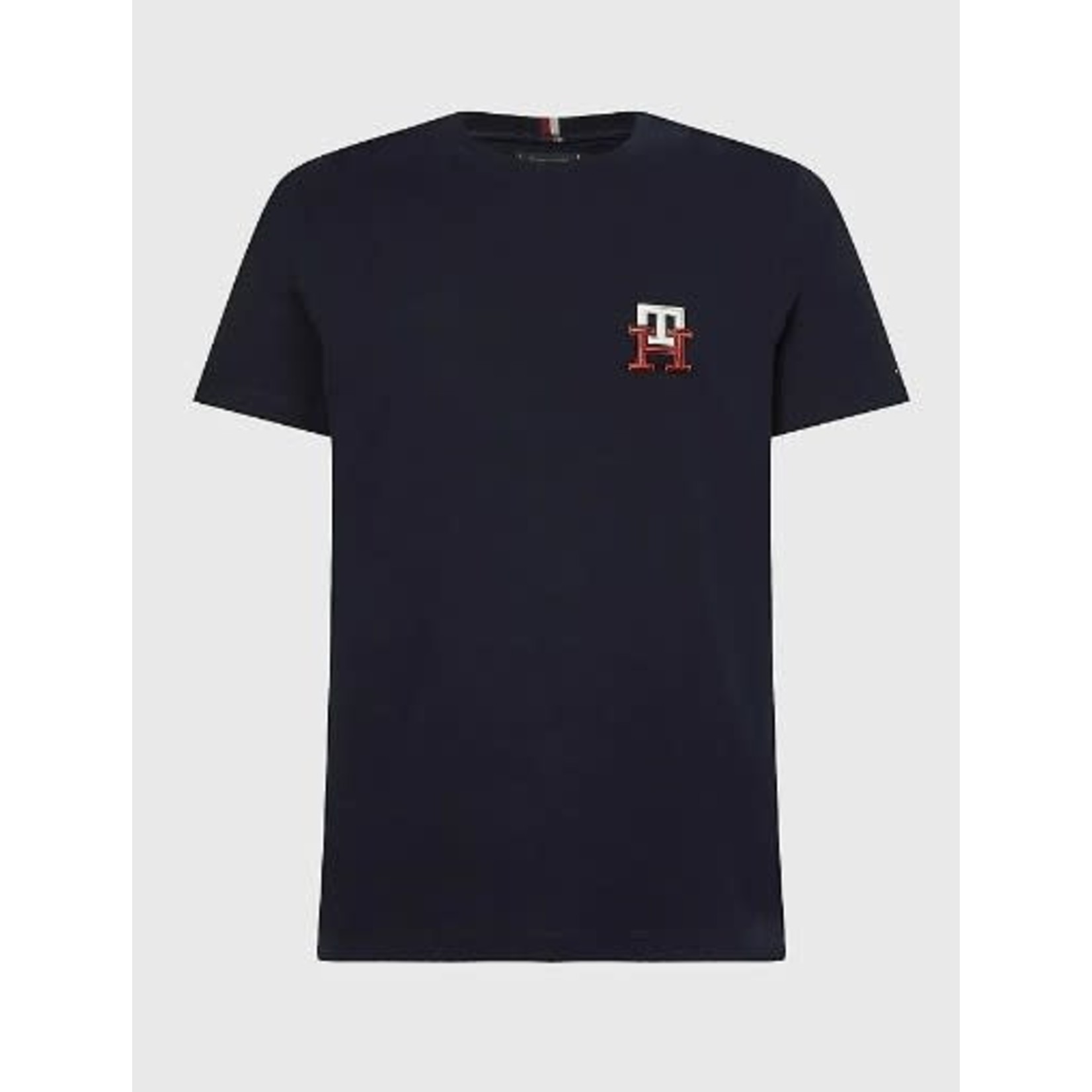 Tommy Hilfiger Tommy Hilfiger - T-shirt met geborduurd logo - Donkerblauw