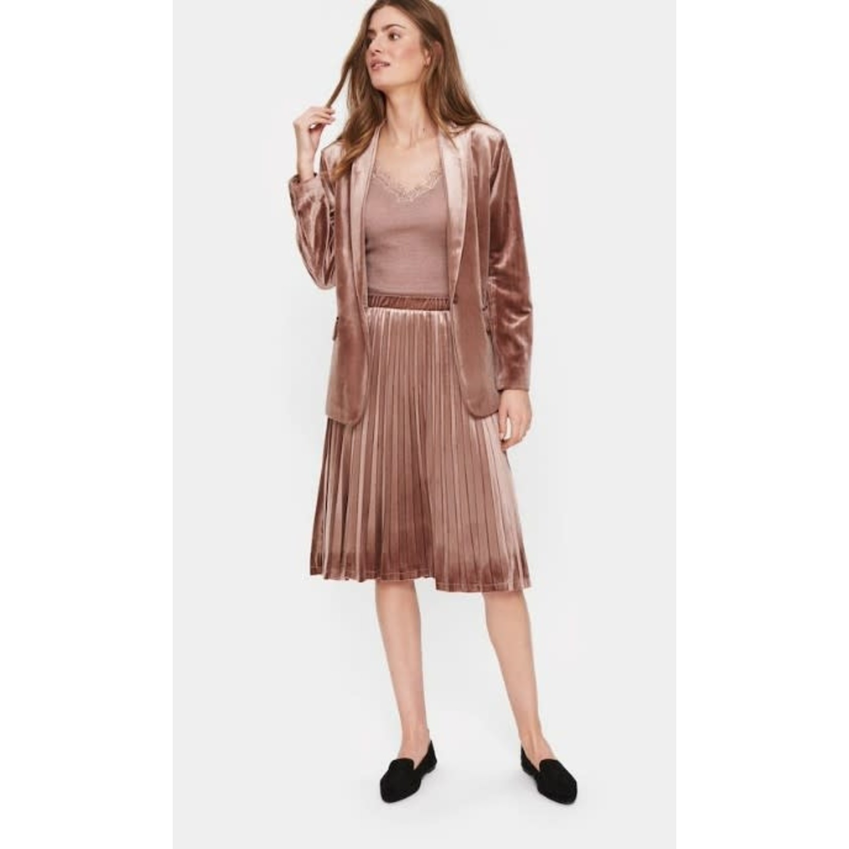 Saint Tropez Saint Tropez - Pauline Blazer -  Bruin/Roze