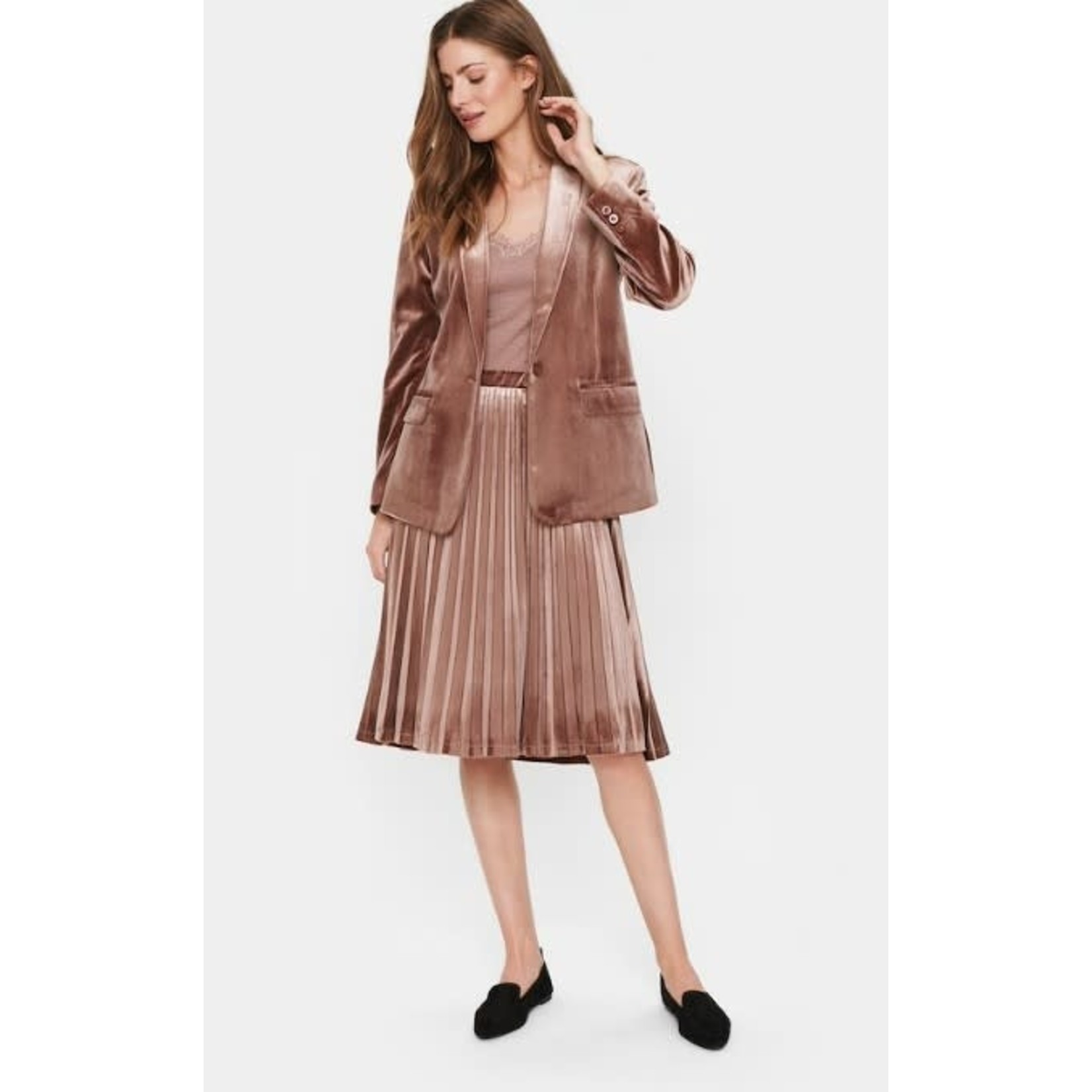 Saint Tropez Saint Tropez - Pauline Blazer -  Bruin/Roze