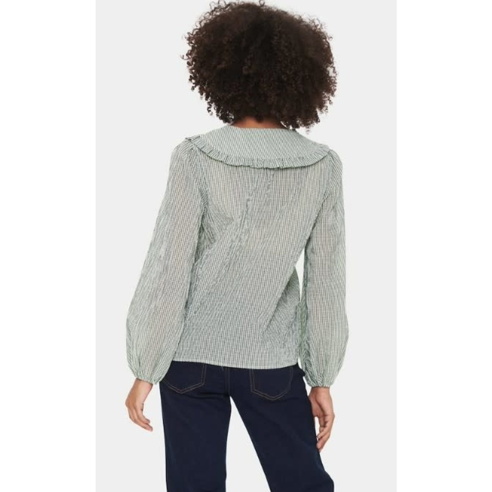 Saint Tropez Saint Tropez - Perri blouse met kraag  - Loden Forest