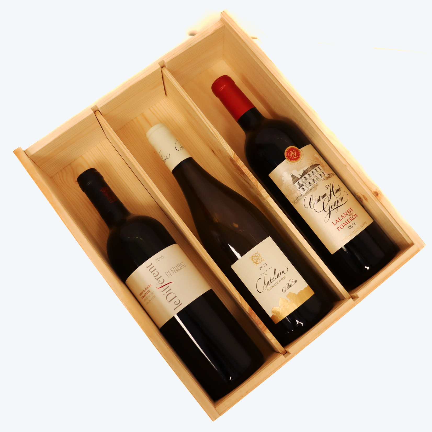 Giftset wijn - Roque Palatin x Domaine Chatelain x Le Different x Geschenkverpakking