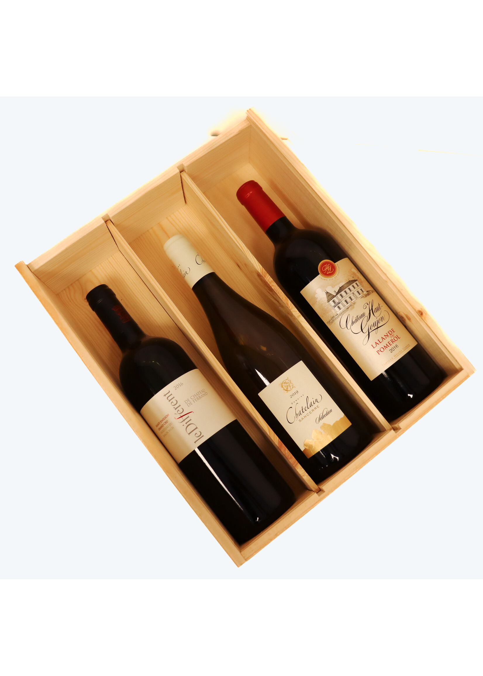 Giftset wijn - Roque Palatin x Domaine Chatelain x Le Different x Geschenkverpakking