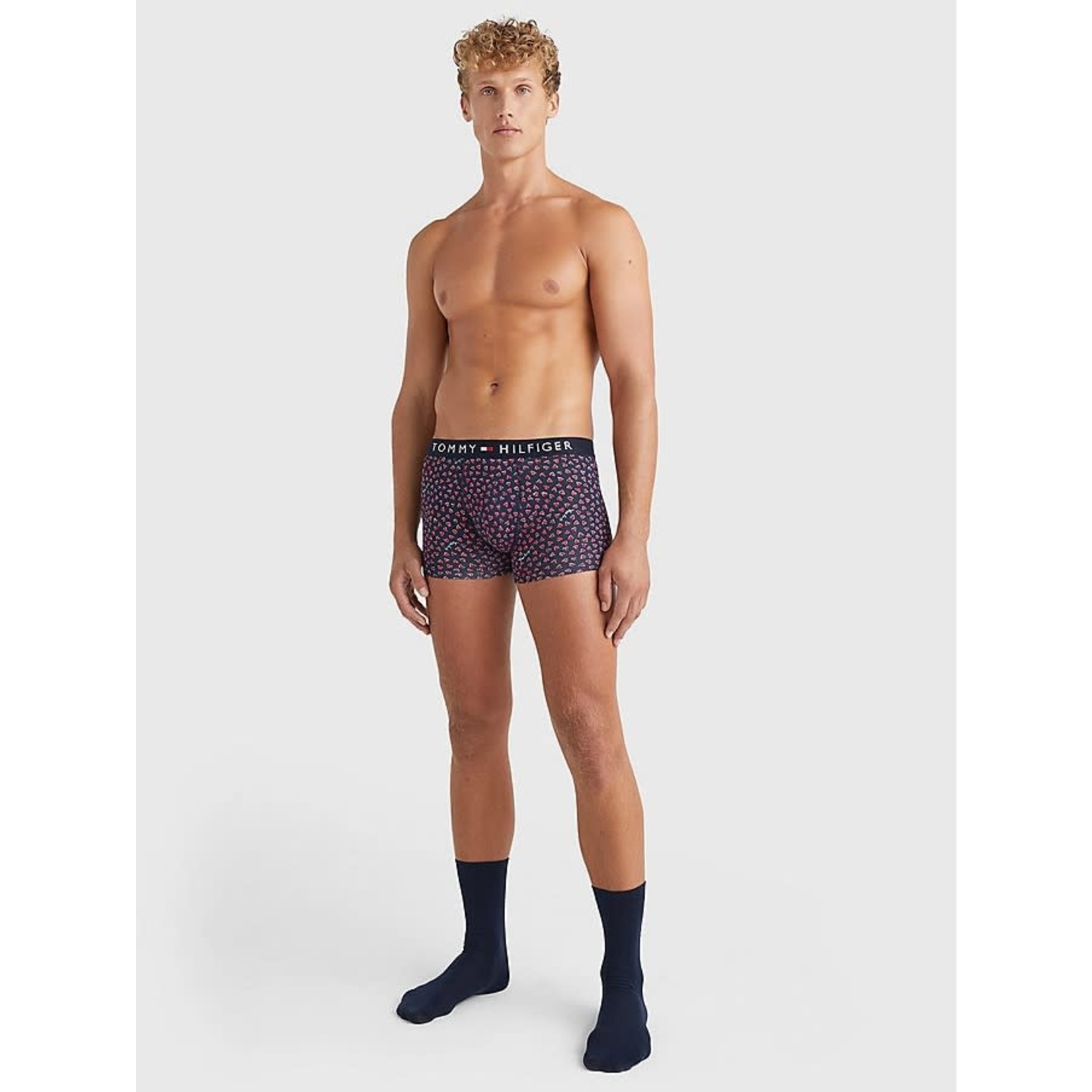 Tommy Hilfiger Tommy Hilfiger - Cadeauset boxershort en sokken - Donkerblauw/Hartjes