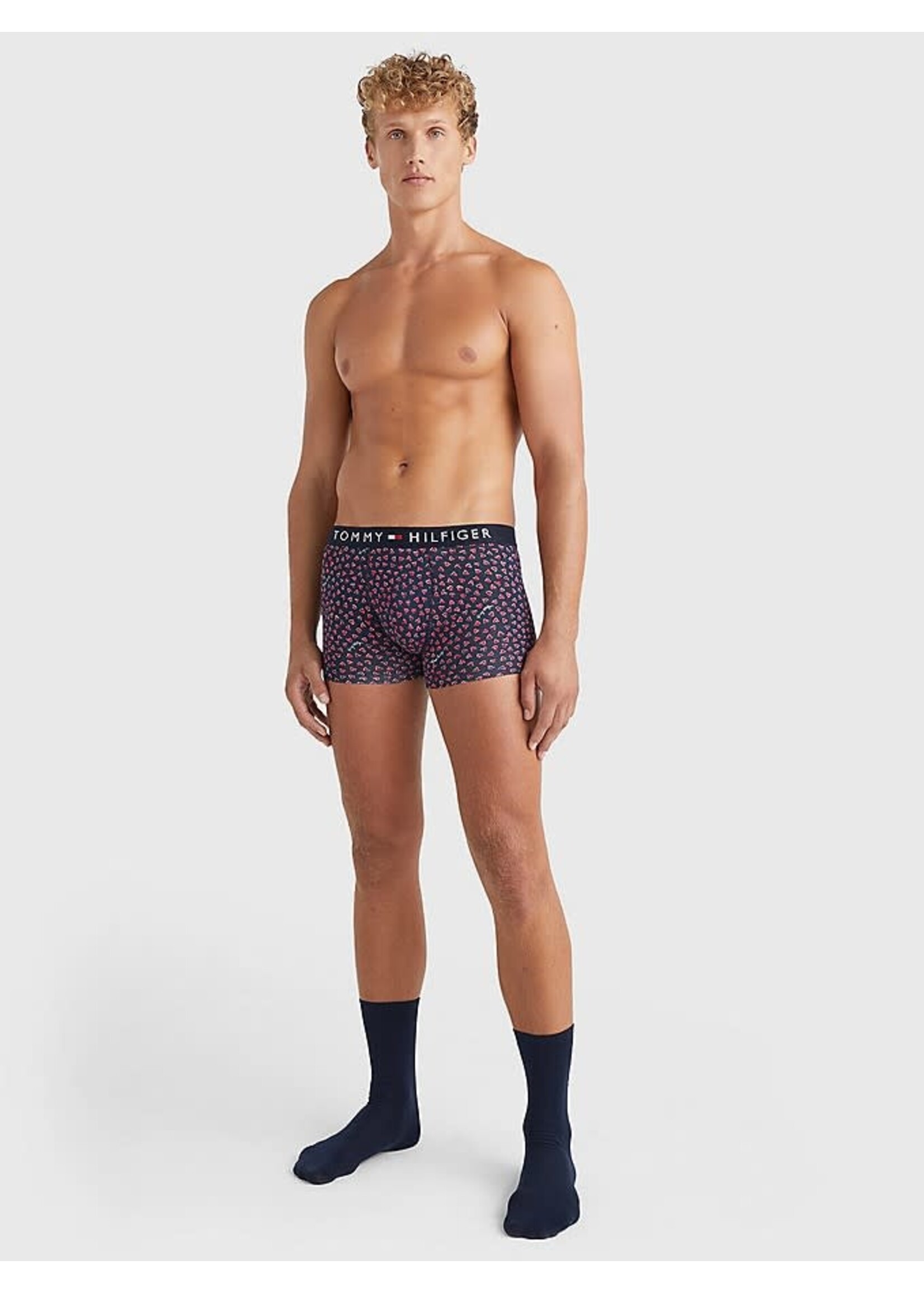 Tommy Hilfiger Tommy Hilfiger - Cadeauset boxershort en sokken - Donkerblauw/Hartjes