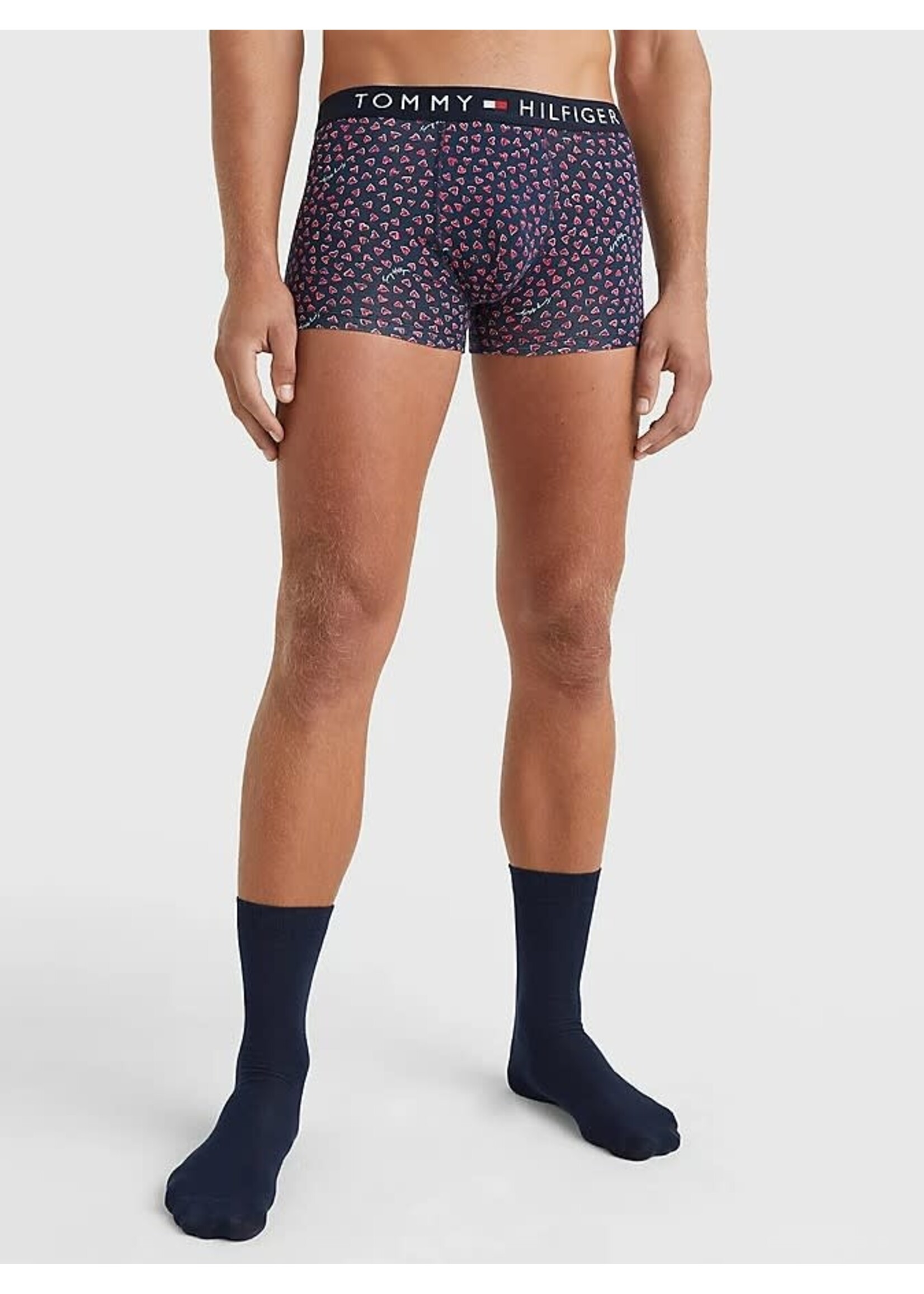 Tommy Hilfiger Tommy Hilfiger - Cadeauset boxershort en sokken - Donkerblauw/Hartjes