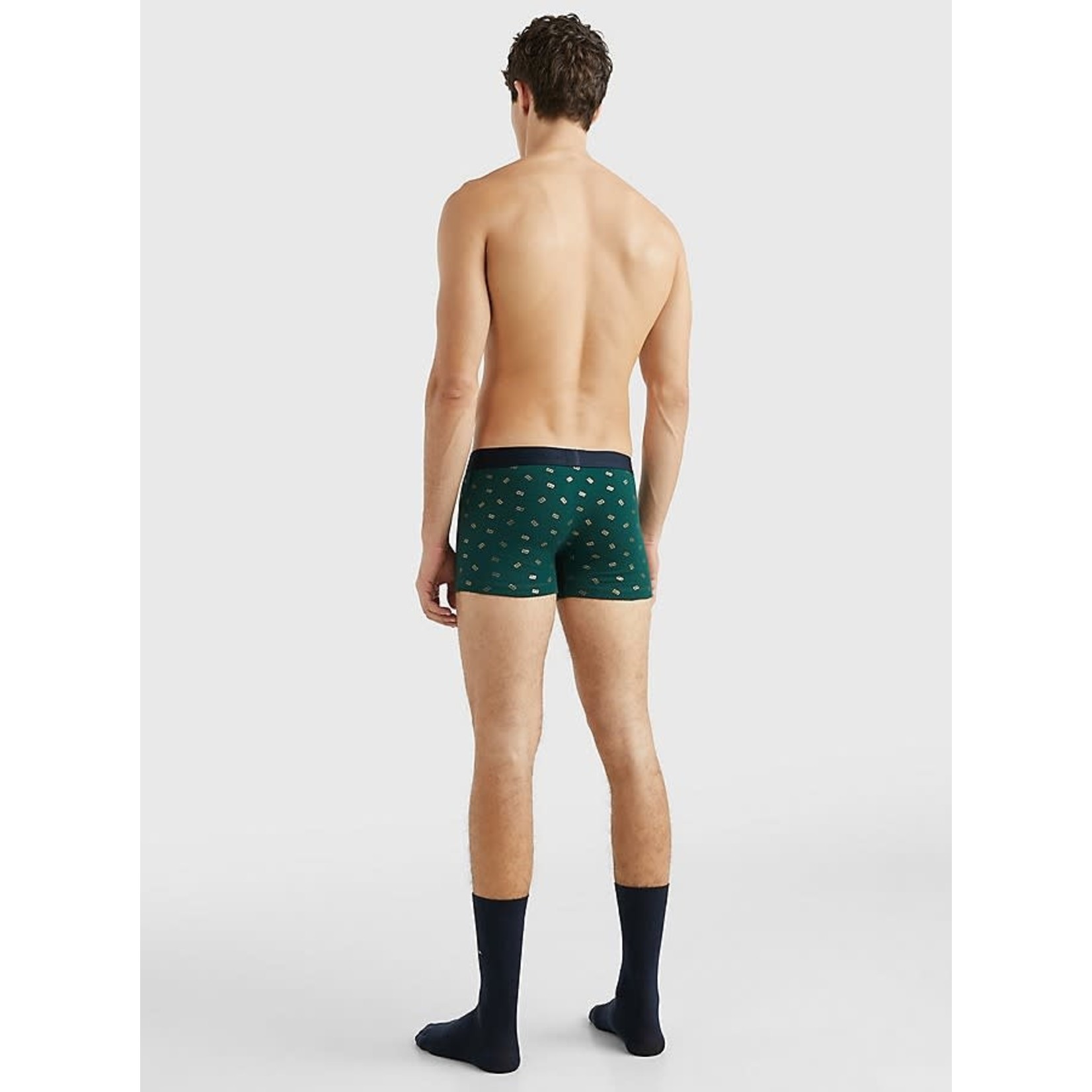 Tommy Hilfiger Tommy Hilfiger - Cadeauset boxershort en sokken - Donkergroen/Vlagjes