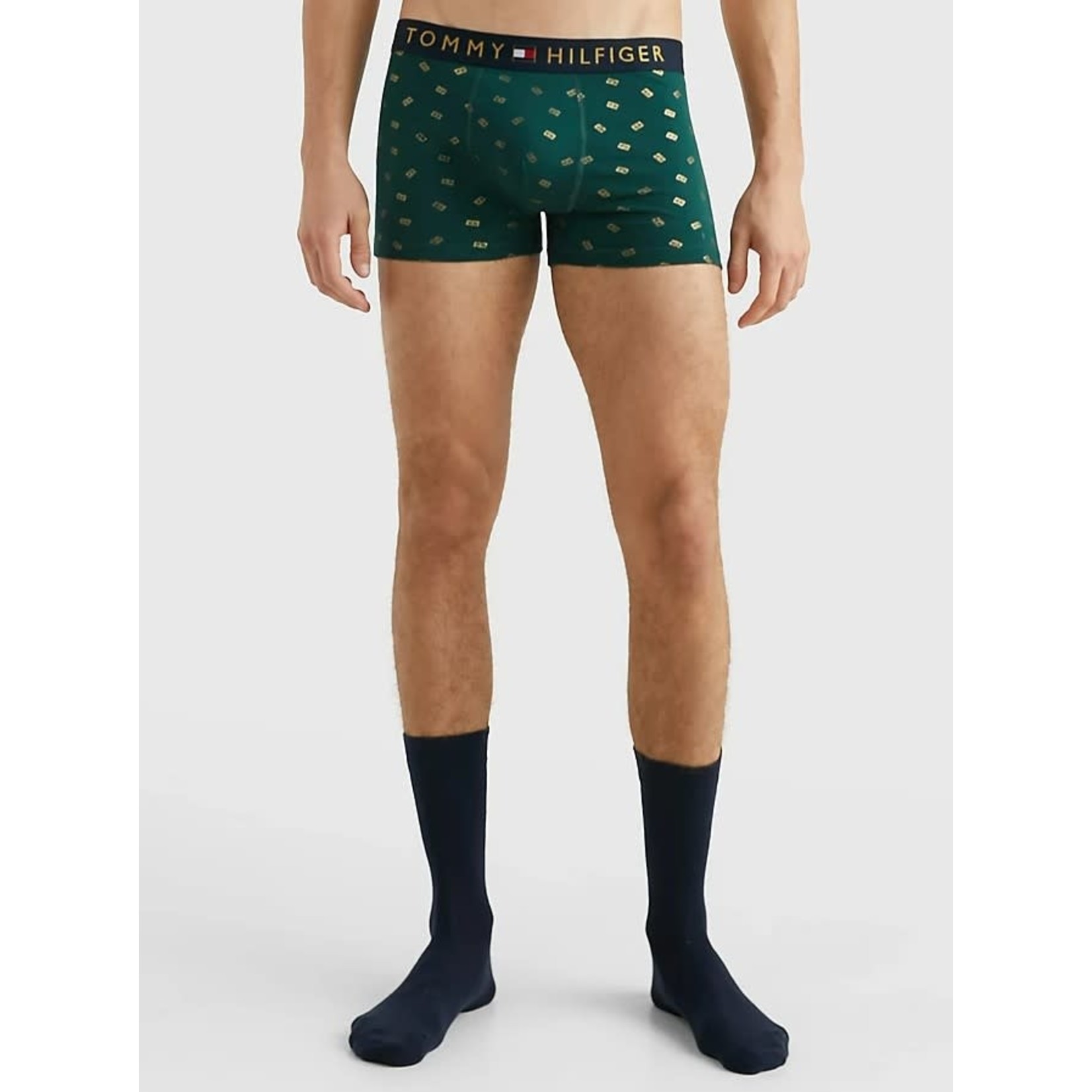 Tommy Hilfiger Tommy Hilfiger - Cadeauset boxershort en sokken - Donkergroen/Vlagjes
