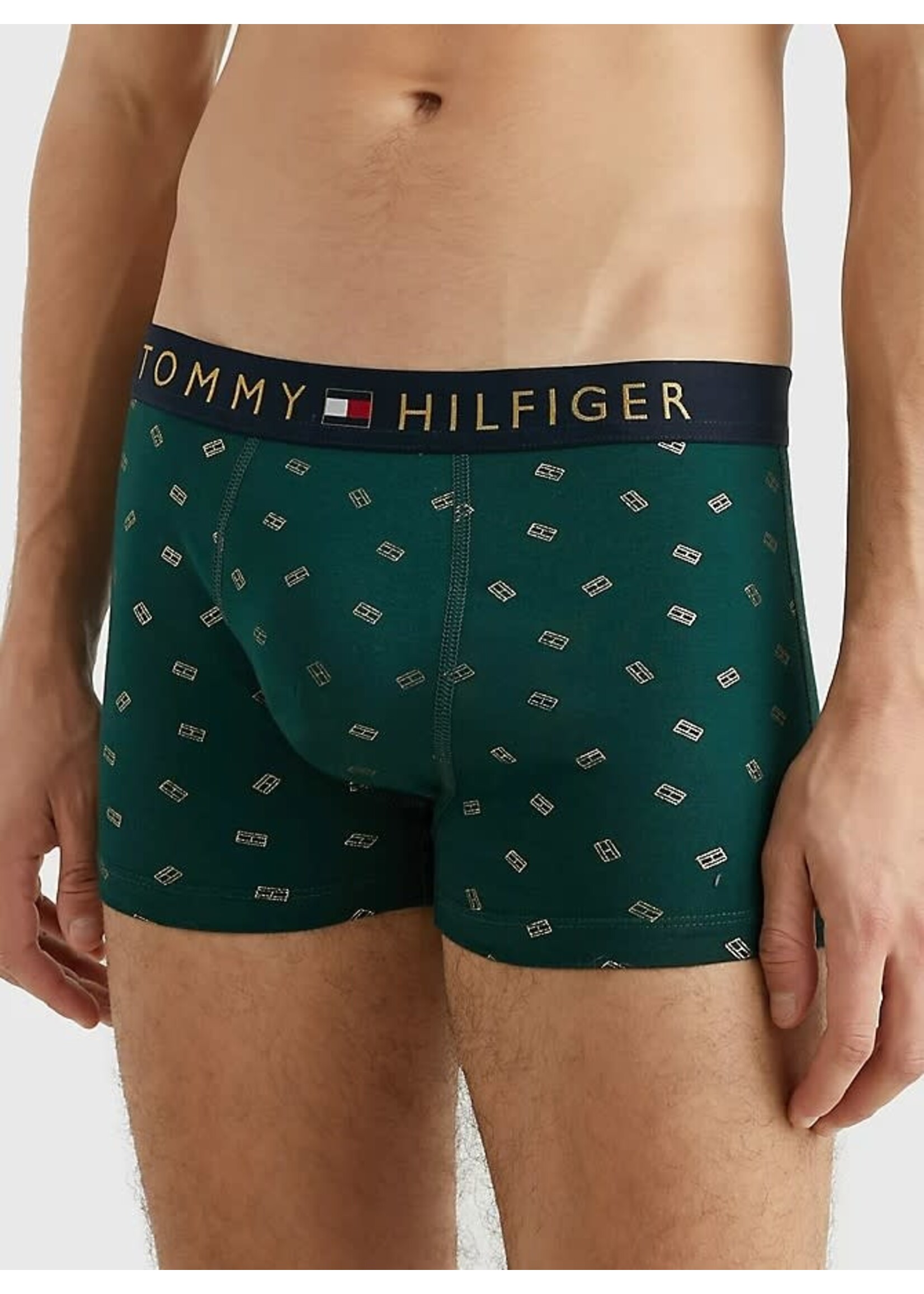 Tommy Hilfiger Tommy Hilfiger - Cadeauset boxershort en sokken - Donkergroen/Vlagjes