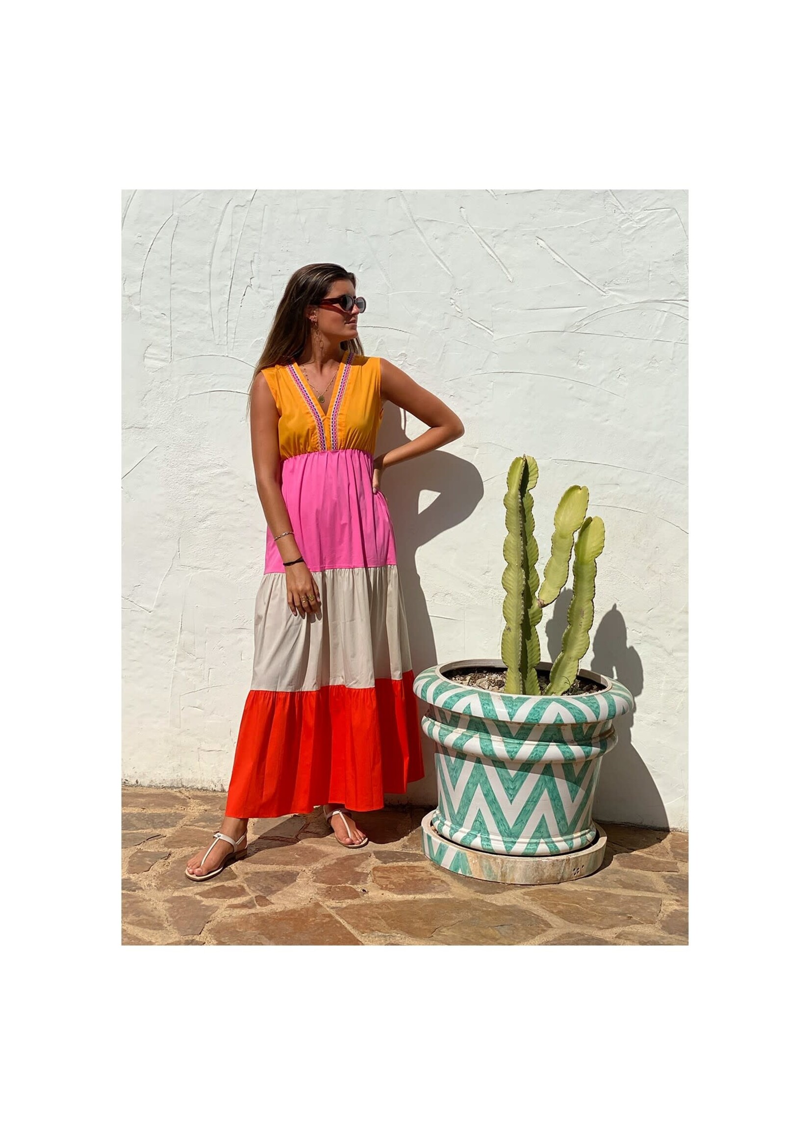 Vilagallo Vilagallo - Gadea lange jurk - Multicolor
