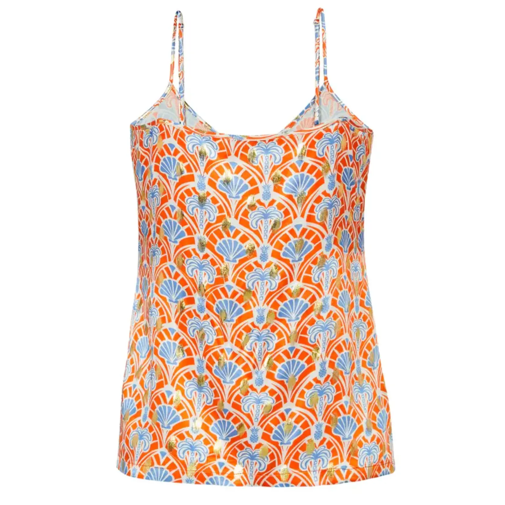 Never Fully Dressed Never Fully Dressed - Cami Top - Blauw/Oranje