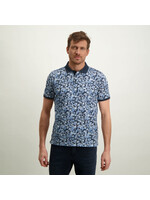 State Of Art State of Art - Polo met bloemenprint - Donkerblauw