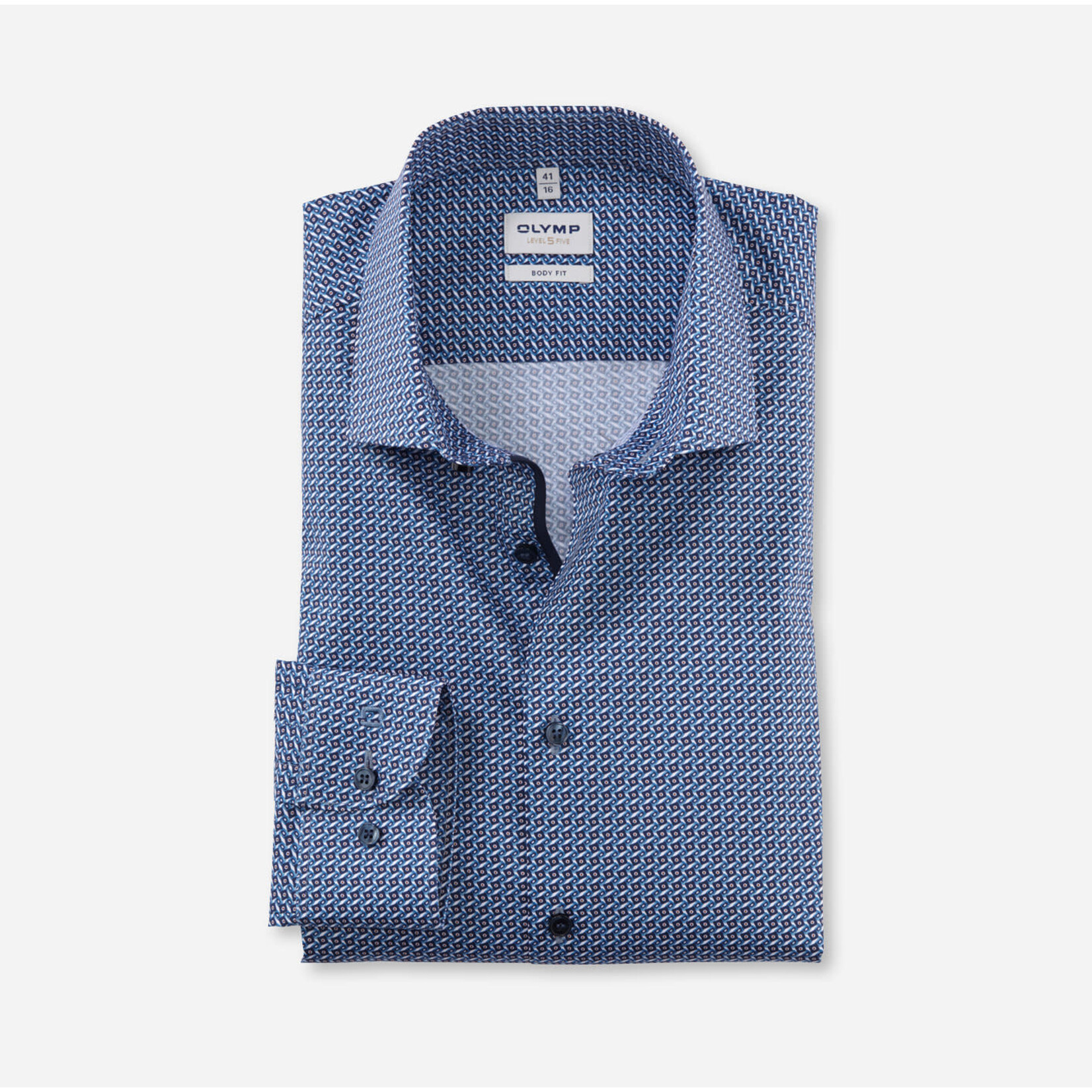 Olymp Olymp - Body fit hemd - Marineblauw