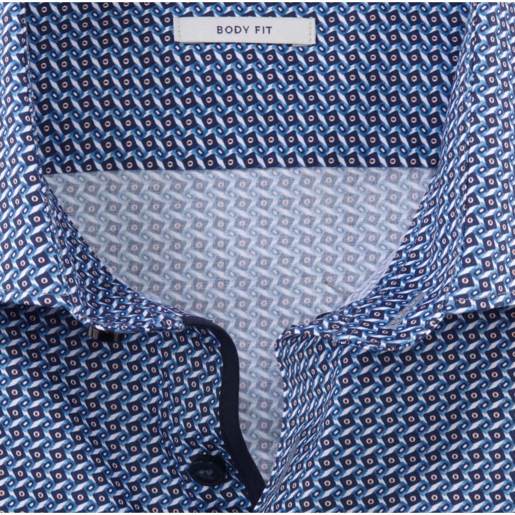 Olymp Olymp - Body fit hemd - Marineblauw