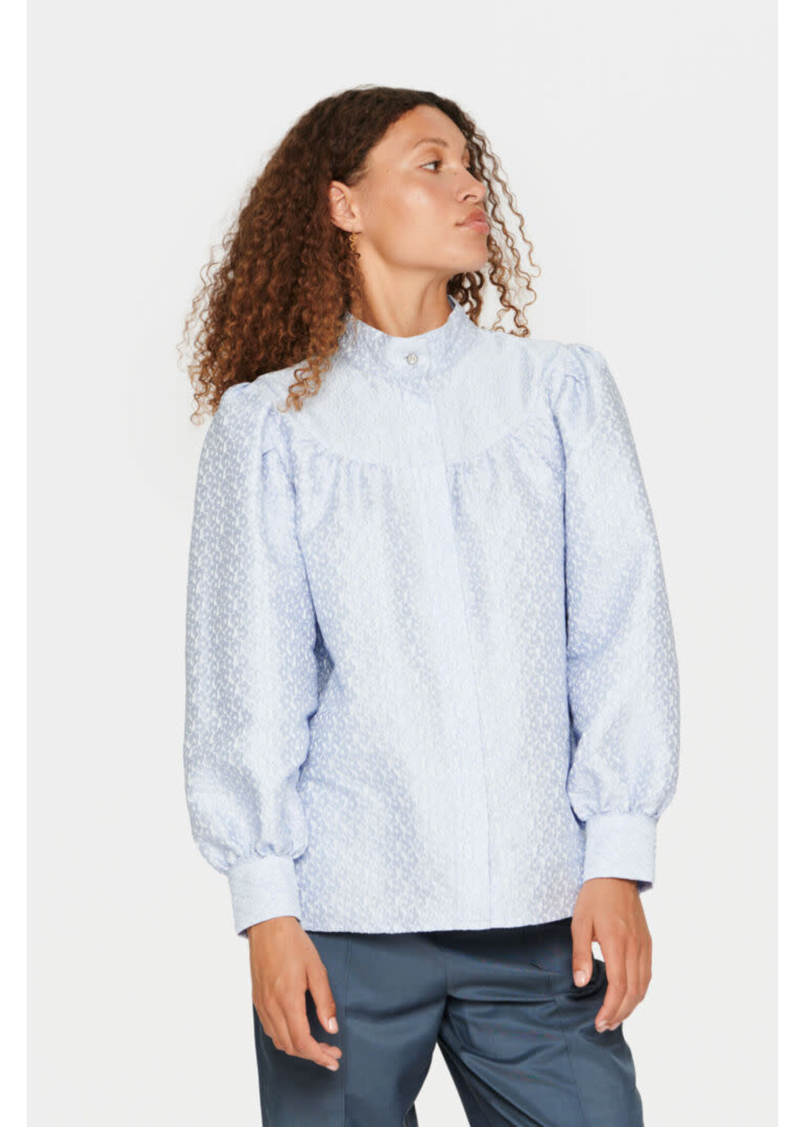 Saint Tropez Saint Tropez - Antonia Blouse - Cashmere blauw