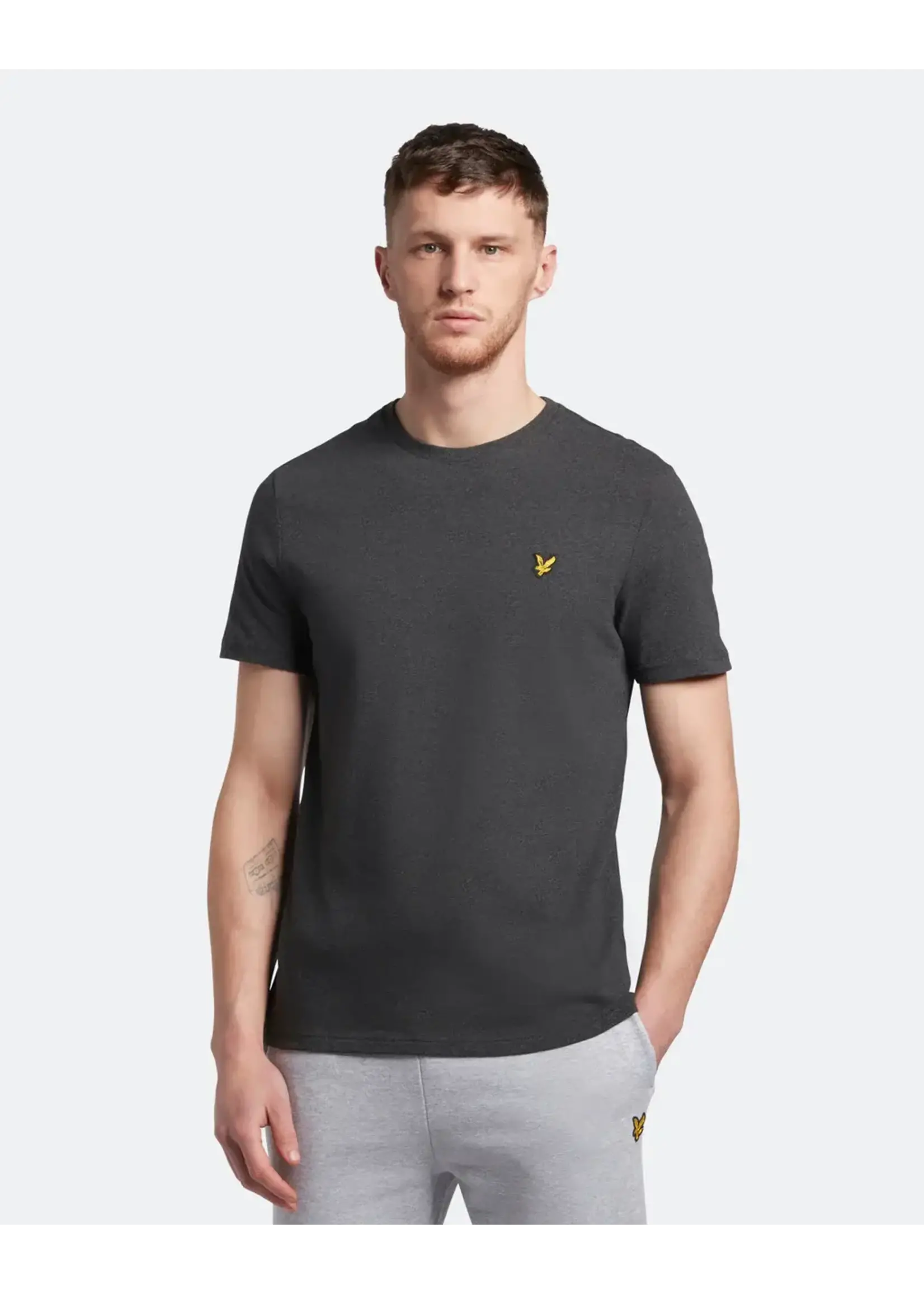 Lyle & Scott Lyle & Scott - Effen T-shirt - Donkergrijs