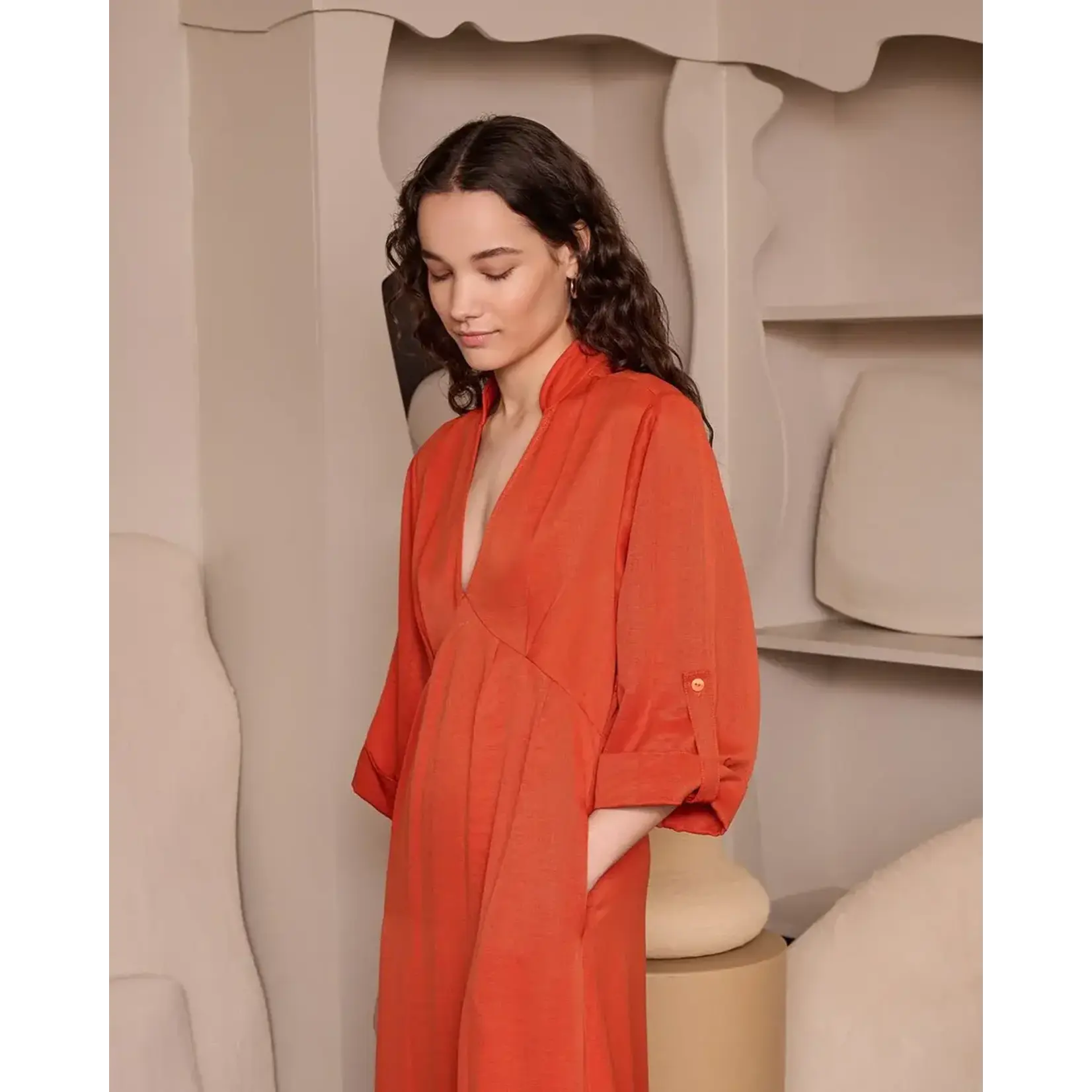 Another Label Another Label - Amilia Jurk - Pompoen Oranje