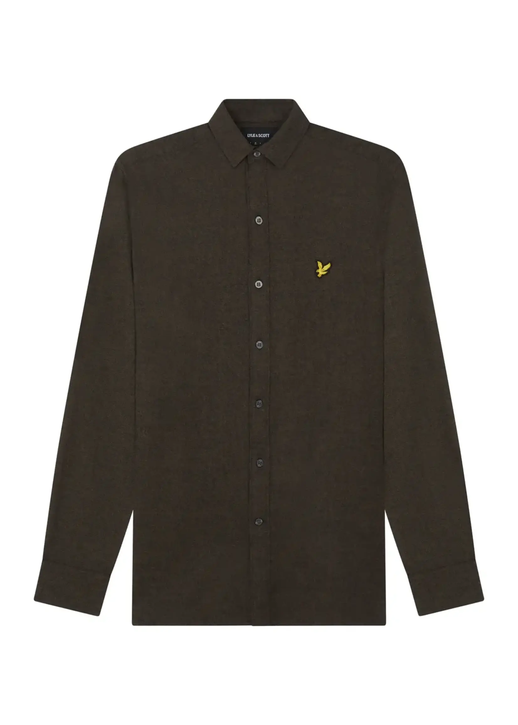 Lyle & Scott Lyle & Scott - Flanellen overhemd - Olijf