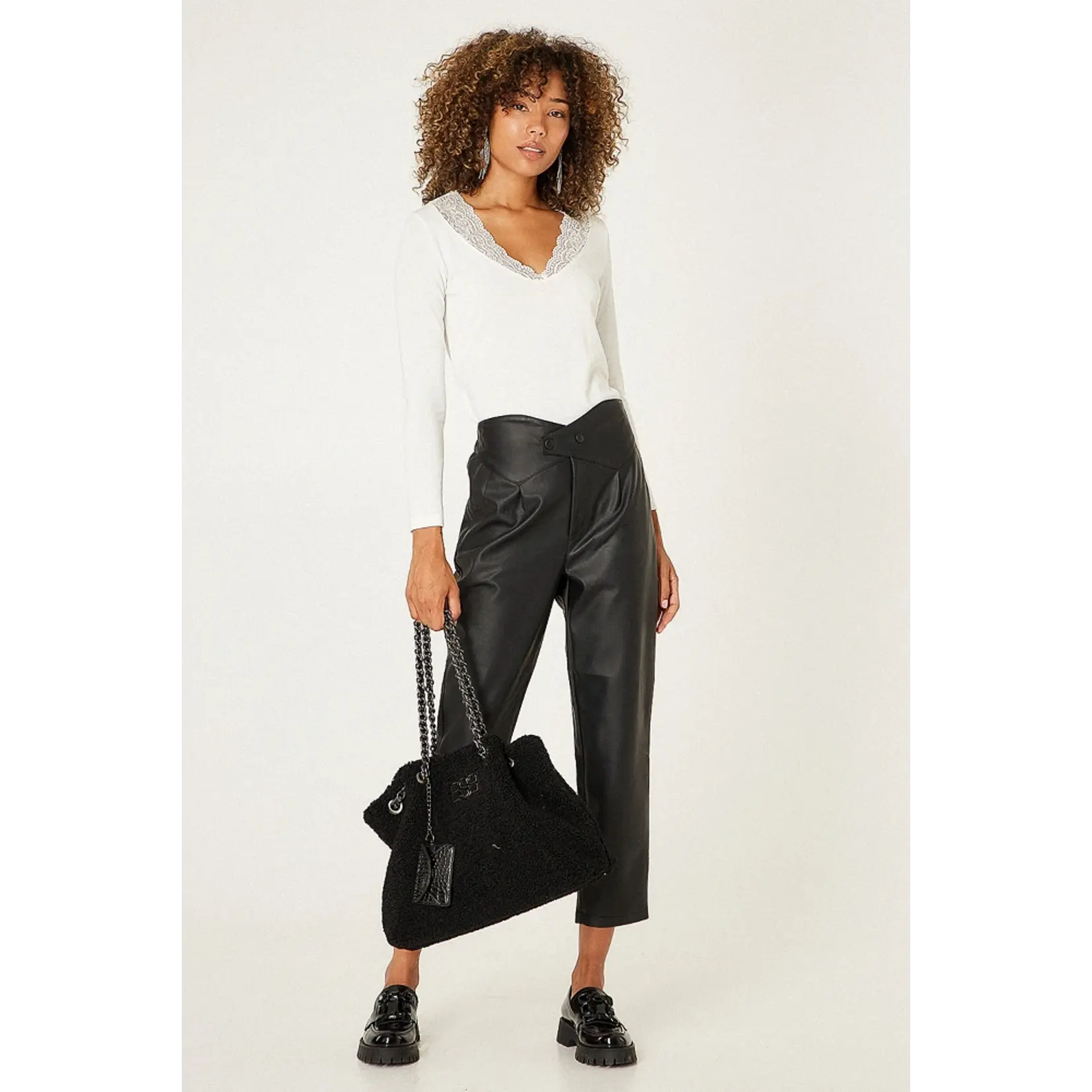 BSB BSB - Faux-leder broek - Zwart