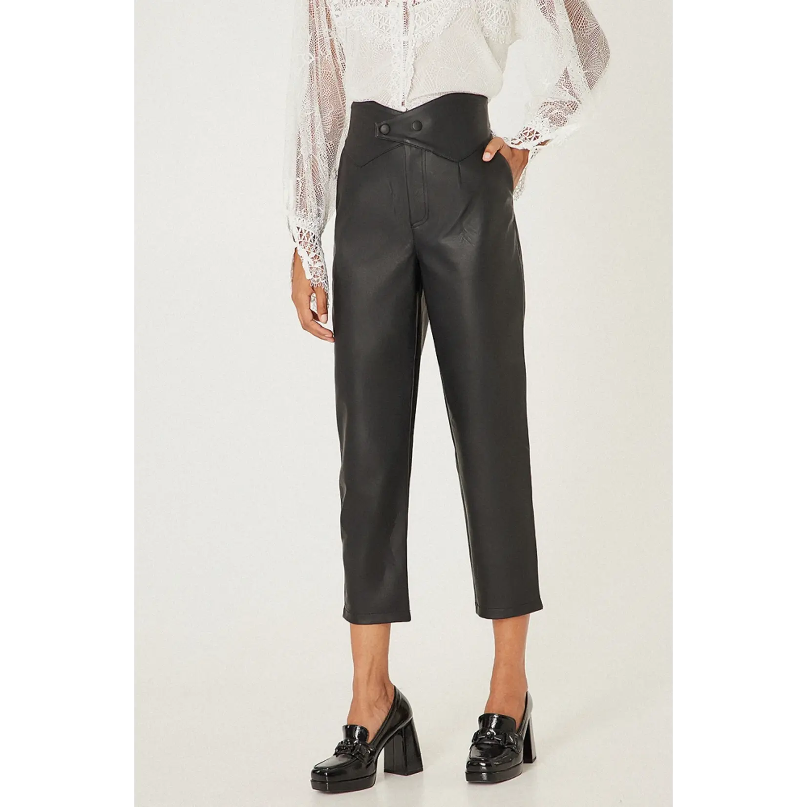 BSB BSB - Faux-leder broek - Zwart