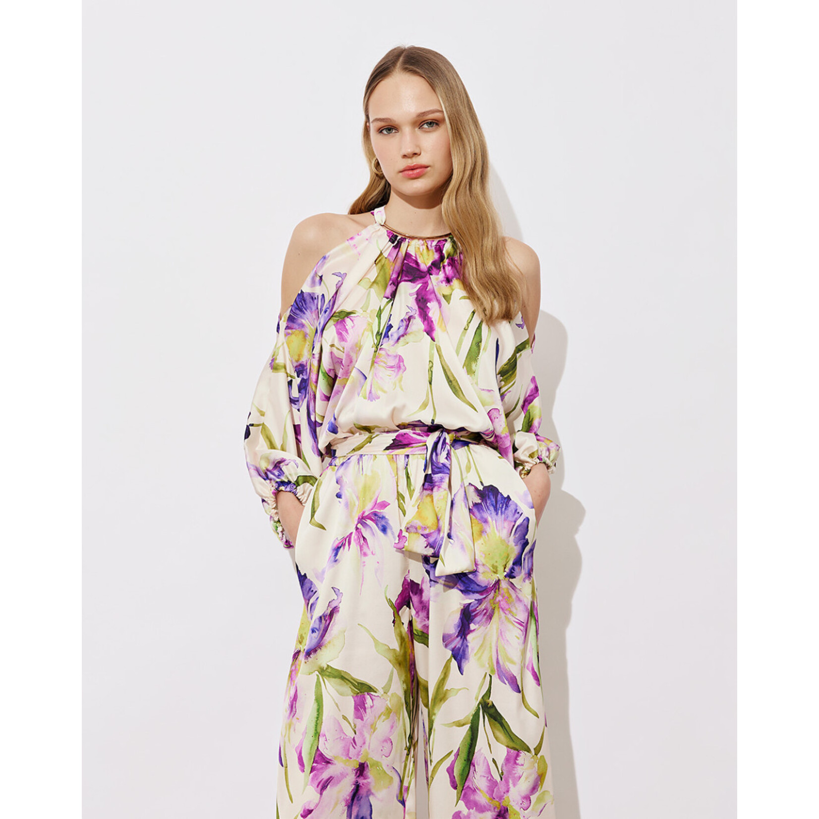 Access ACCESS fashion - Jumpsuit bloemenprint - Paars