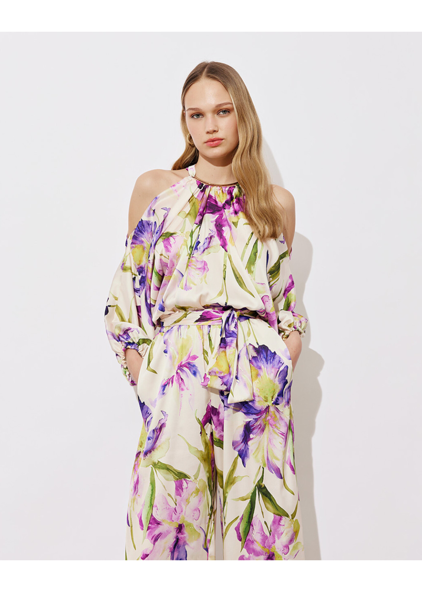 Access ACCESS fashion - Jumpsuit bloemenprint - Paars