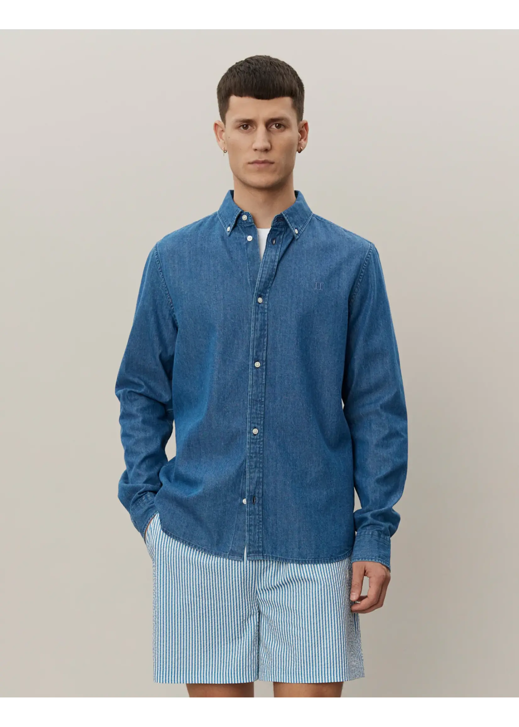 Les Deux Les Deux - Kristian Denim Shirt - Medium Blue