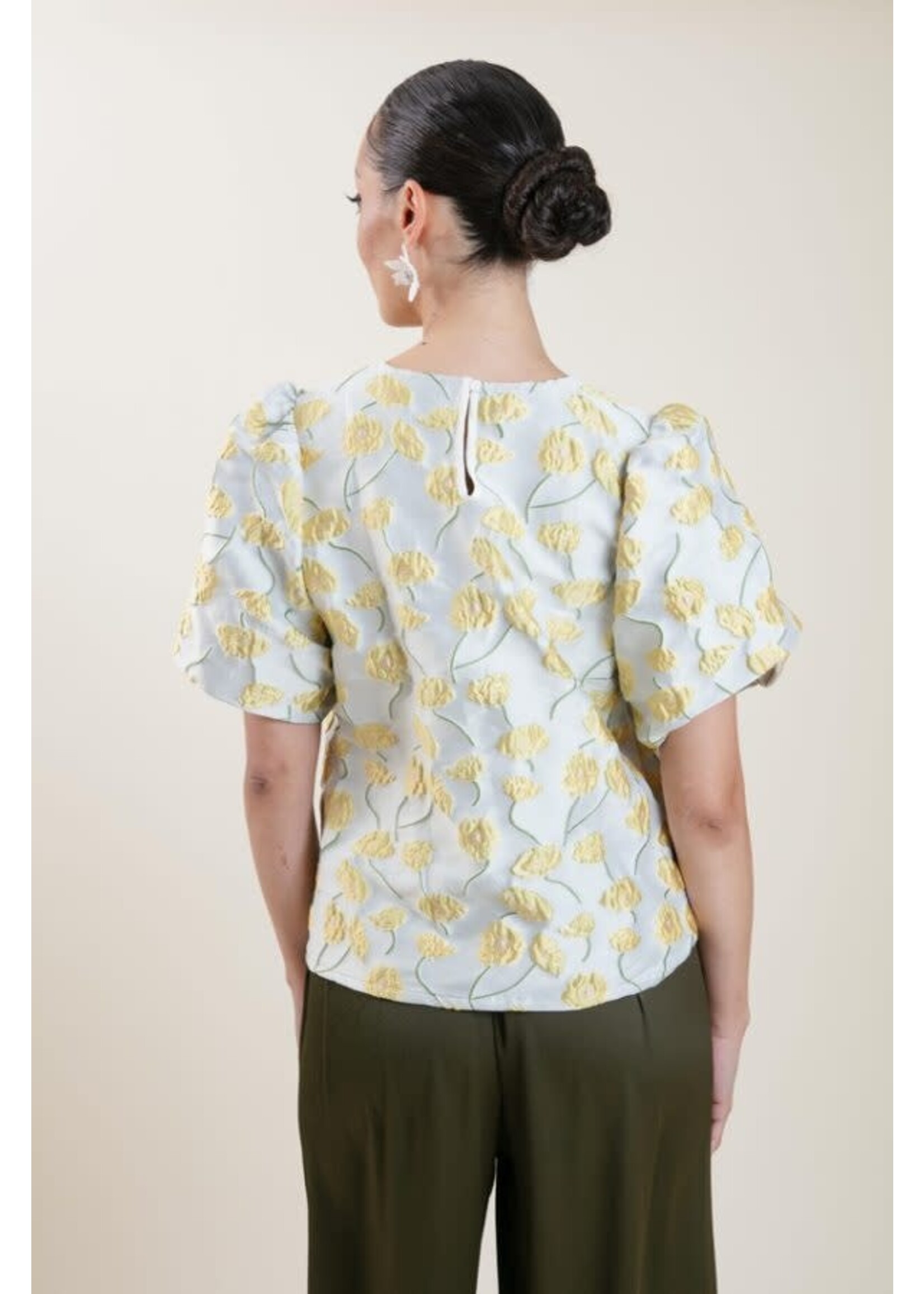 Rut&Circle Rut&Circle - Kyla Blouse - Yellow Flower Print