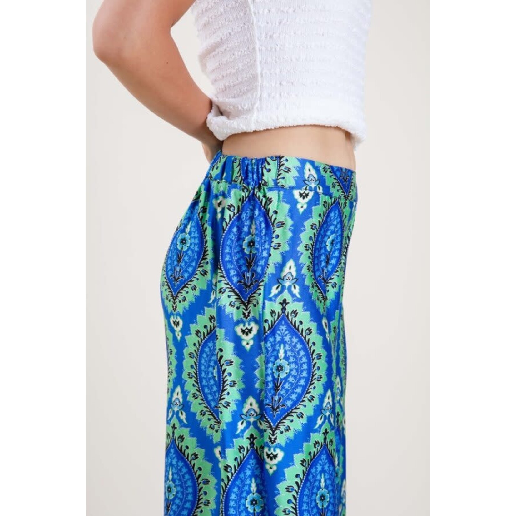 Rut&Circle Rut&Circle - Zoey Broek - Blue Block Print