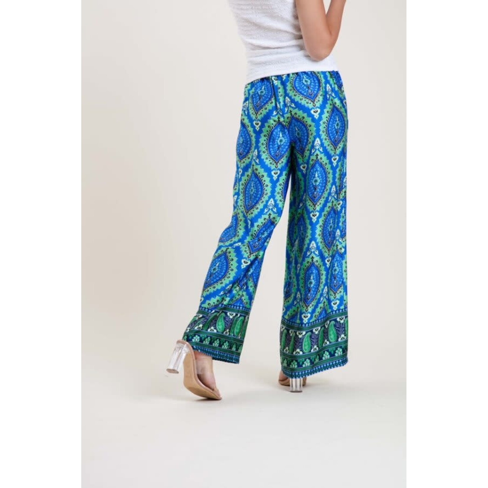 Rut&Circle Rut&Circle - Zoey Broek - Blue Block Print
