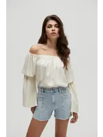 Homage Homage - Off Shoulder Blouse - Soft Yellow