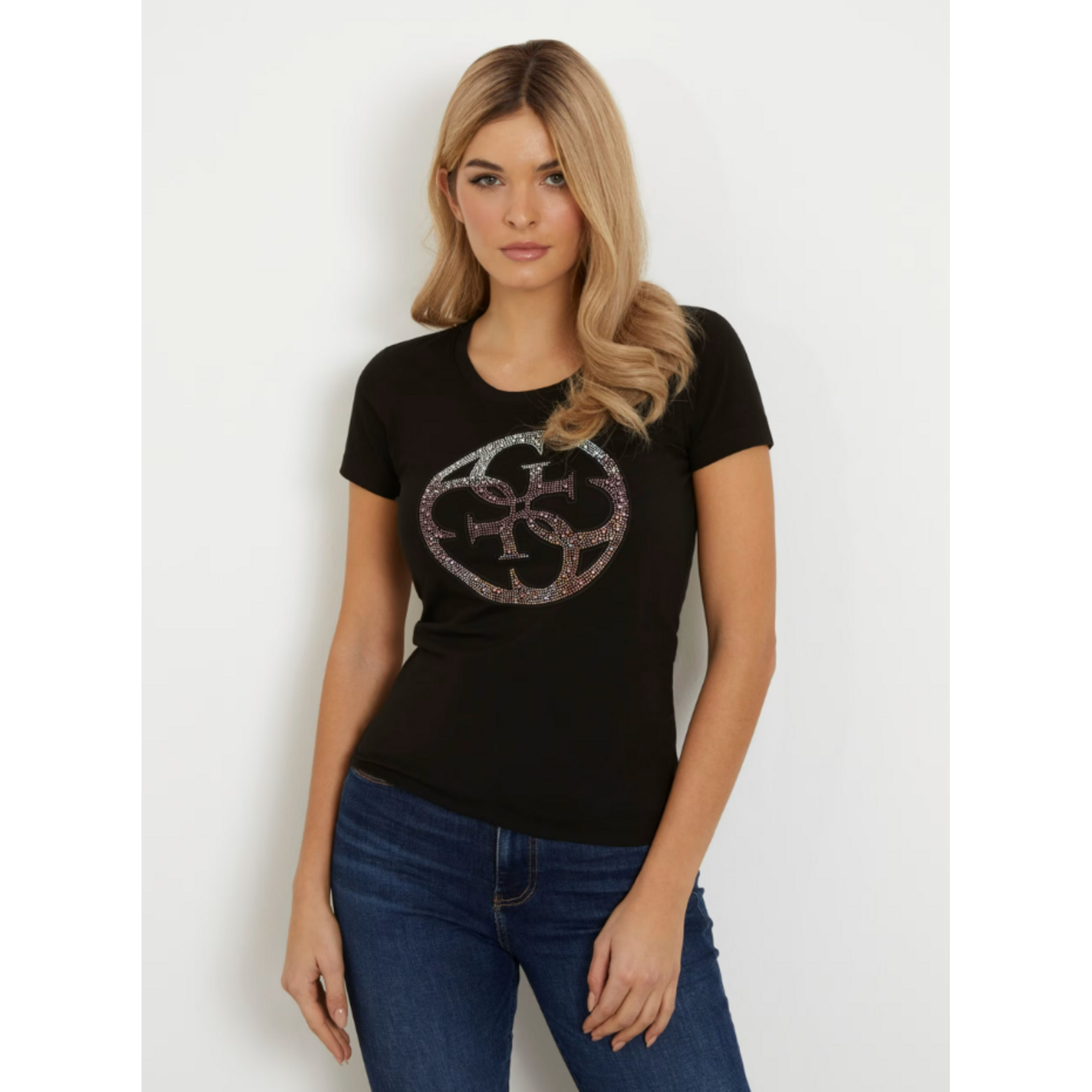 Guess Guess - 4G Logo T-shirt - Zwart