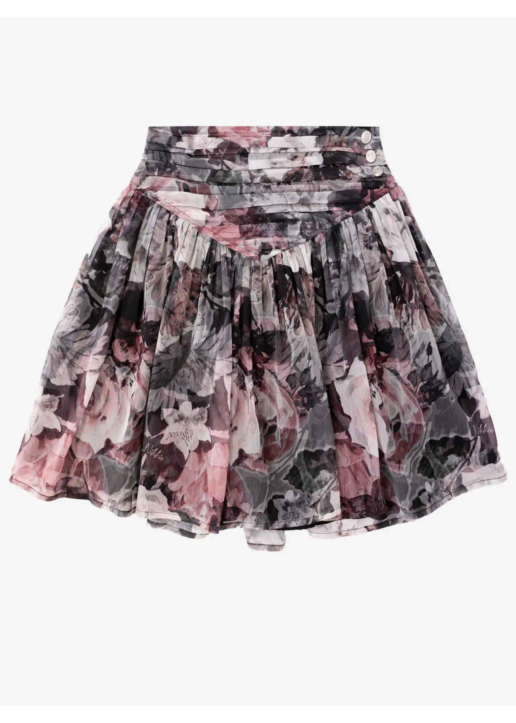 NIKKIE NIKKIE - Essex Print Rok - Zwart