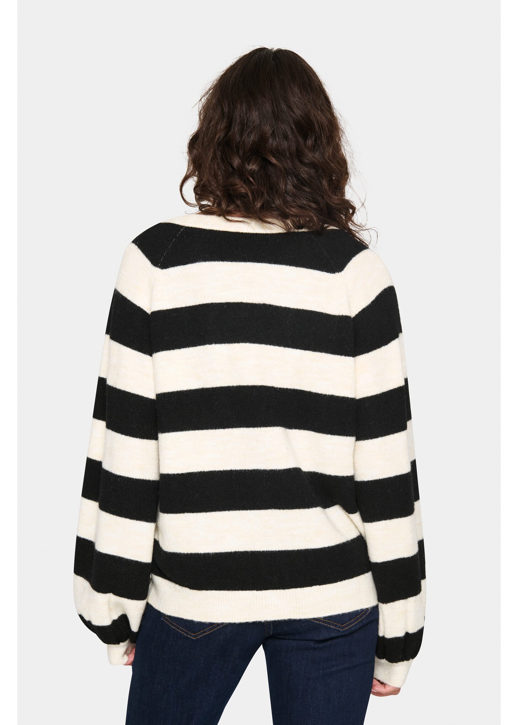 Saint Tropez Saint Tropez - GarbieSZ Cardigan - Ice Black Stripe