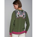Vilagallo Vilagallo - Cardigan Theresa Tiger - Groen/Roze