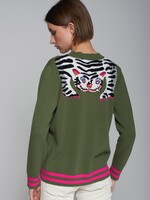 Vilagallo Vilagallo - Cardigan Theresa Tiger - Groen/Roze