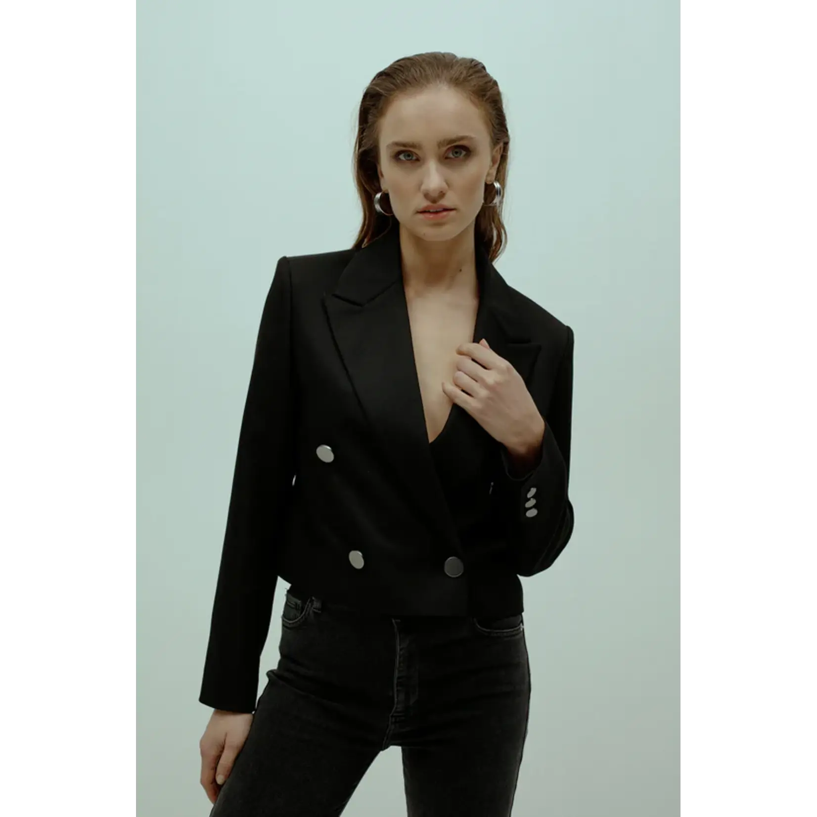 Homage Homage - Cropped Blazer - Black