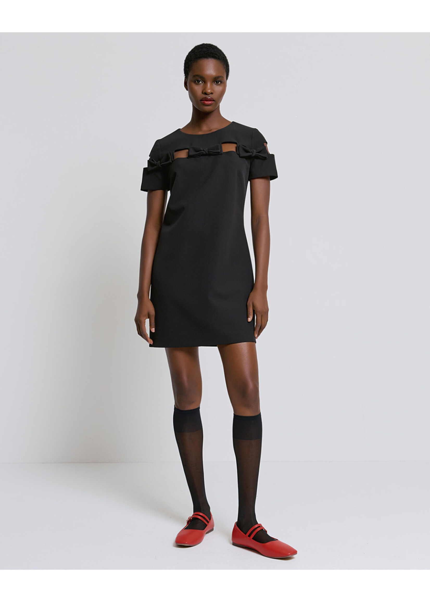 Access Access - Mini jurk met strikken - Black