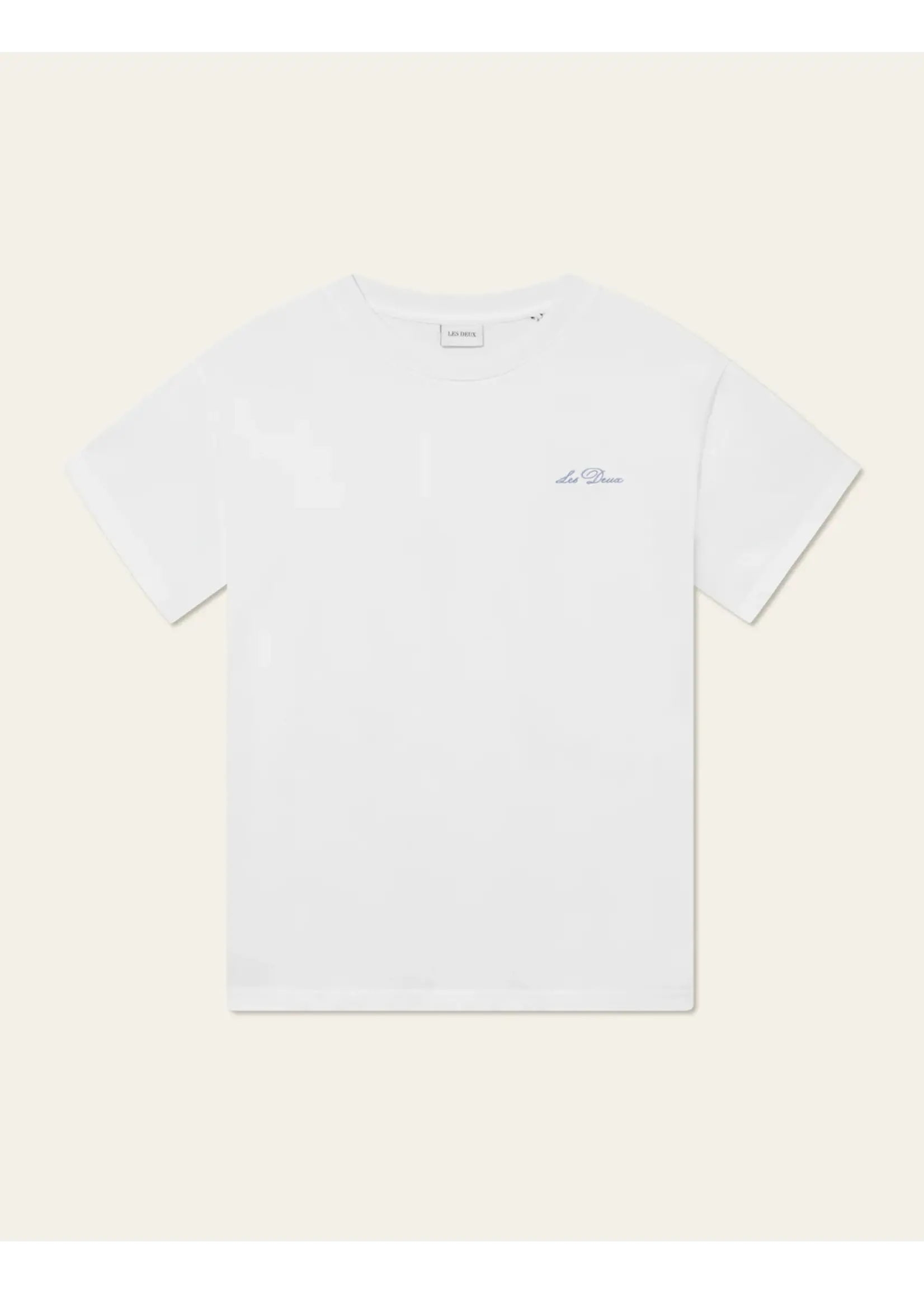 Les Deux Les Deux - Crew T-Shirt - White/Blue
