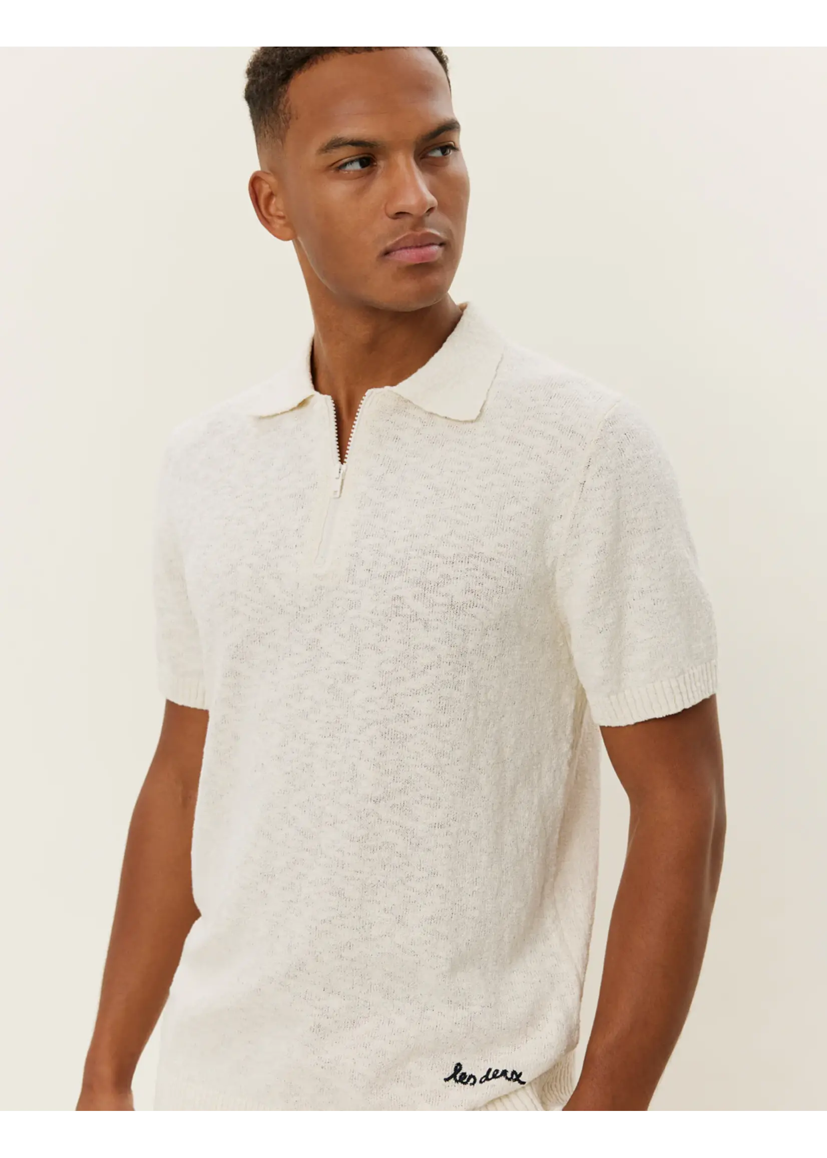 Les Deux Les Deux - Brad Zipper Polo - Ivory