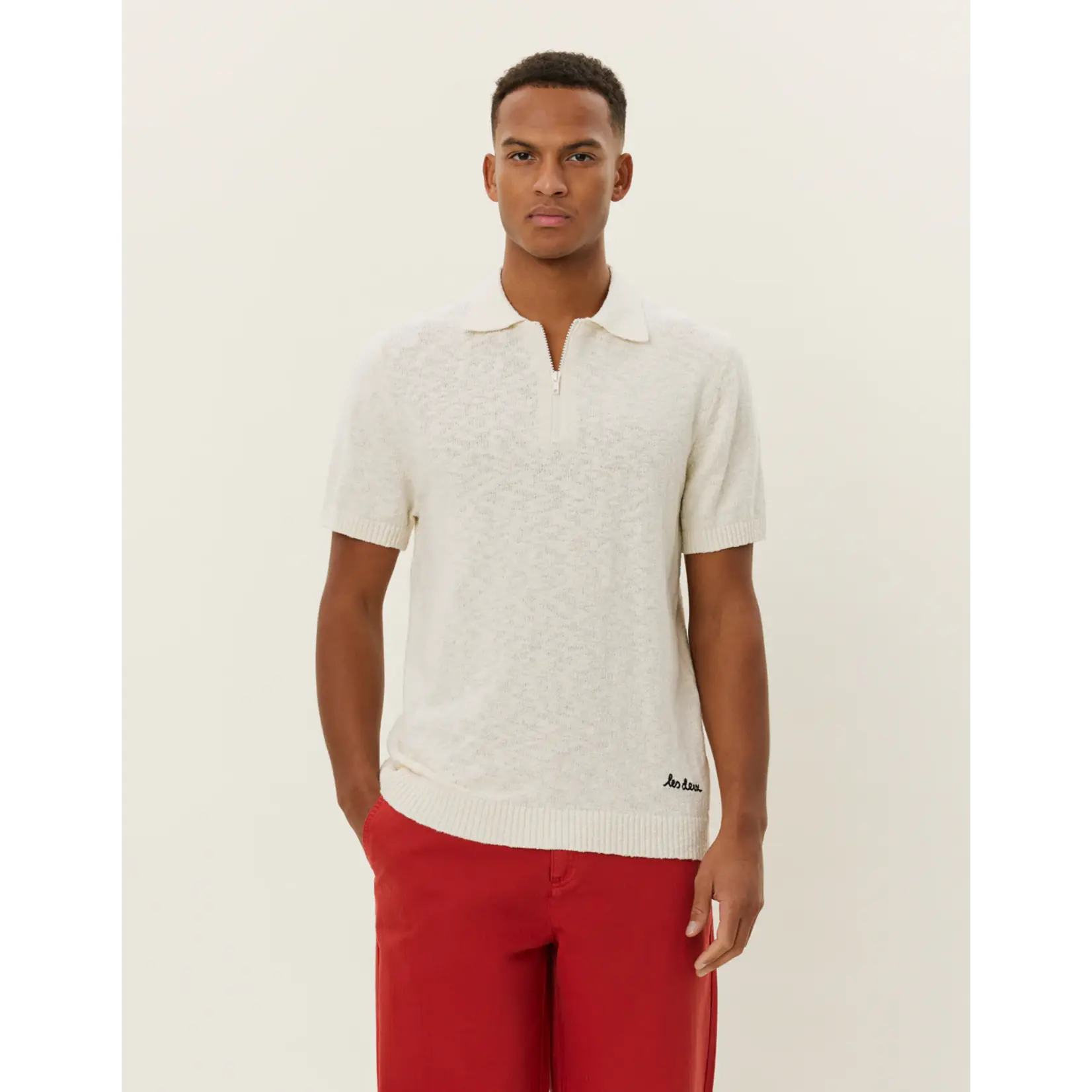 Les Deux Les Deux - Brad Zipper Polo - Ivory