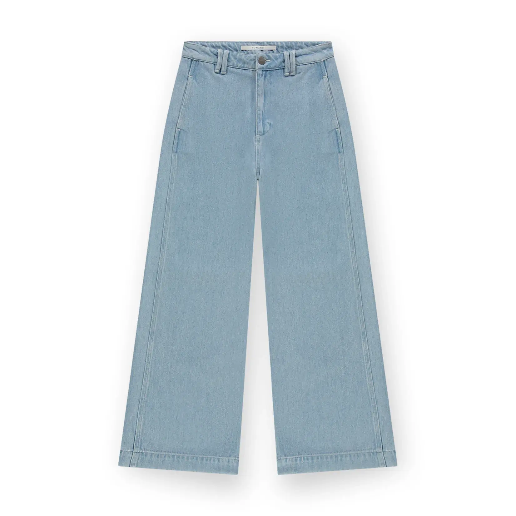 Homage Homage - Flowy Wide Leg Jeans - Light Soft Blue